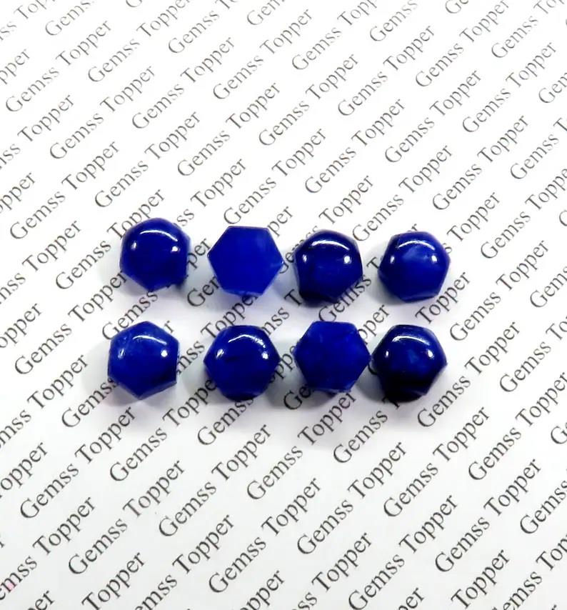Blue Sapphire 10x10 mm Hexagon Cabochon